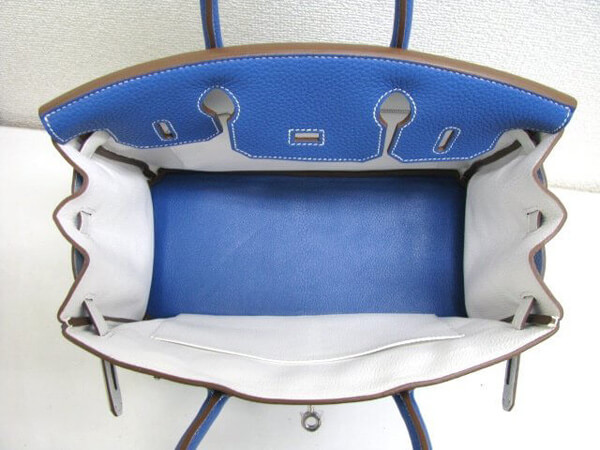 エルメス バーキン30 エクラトリヨンクレマンス-ミコノス×ブラン(ホワイト)